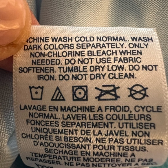 Lands' End Fleece blue tie-dye pullover jacket sz M 10-12 preppy gorpcore - Picture 9 of 9